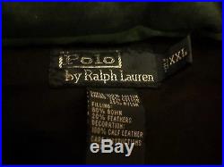 Rare Polo Ralph Lauren Indian Beacon Western Down Hooded Coat Jacket XXL 2XL