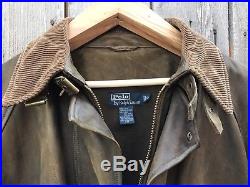 Rare Polo Ralph Lauren Leather Duster Trench Coat-XL Western Colorado Style RL