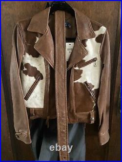 Rare Ralph Lauren Leather Jacket Polo RRL Ranch Rodeo Southwestern Womens Xs