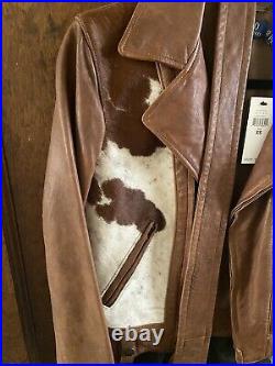 Rare Ralph Lauren Leather Jacket Polo RRL Ranch Rodeo Southwestern Womens Xs