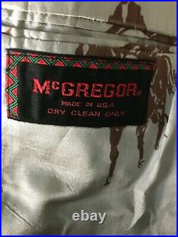 Rare VTG McGregor Sportswear Tan Corduroy Blazer Jacket Derby themed lining