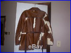 Real nice Ladies Western style leather fur coat by DANAYA Israel sz 44 jacket