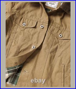 Red Tornado Type 3 Wax Jacket Corduroy Collar Waterproof Rugged Style Outerwear