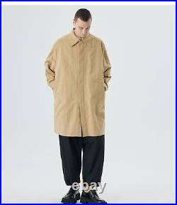 Retro Occident Mens Mid Long Trench Coat Jackets Overcoat Cotton Linen Oversized