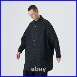 Retro Style Oversize Occident Mens Mid Long Trench Coat Jackets Overcoat Outwear