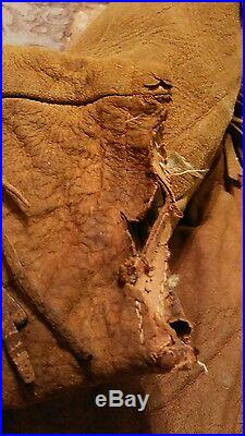 Roy Rogers Boys Western Vintage 1950s Buckskin Leather Suede Fringe Jacket Coat