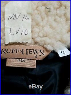 Ruff Hewn Wool Blend Western Aztec Lined Coat Jacket Mens Size XL