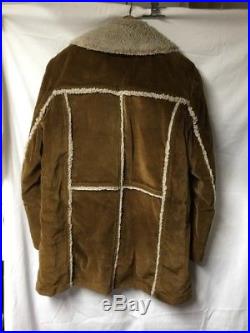Rugged VTG 1960s Woolrich Brown Cord Sherpa Western Jacket Coat 44 Front Pocket