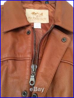 SCHAEFER OUTFITTER Men's Brown Genuine Leather Western Jacket Coat Medium