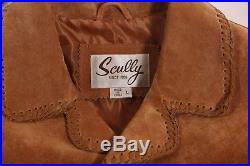SCULLY Leather Fringe Western Jacket Mens L Large Mountain Man Rendezvous Native