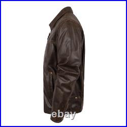 STS Ranchwear Mens Rifleman Vintage Brown Leather Leather Jacket