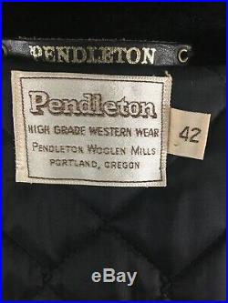 SUPERB Vintage Pendleton High Grade Western Wear Blanket Coat USA Men's 42