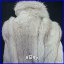 Saga Foxsz Lvintage Off White Blonde Beige Genuine Real Fox Fur Coat Jacket