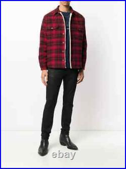 Saint Laurent Western-style Plaid shirt jacket size XXL