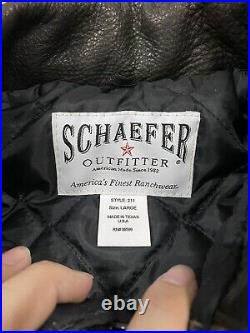 Schaefer Outfitter Mackinaw Rancher Coat Style 211 Quilt Lined Jacket Large