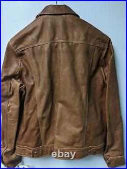 Schott Western Leather Coat (520) Cowhide Suede