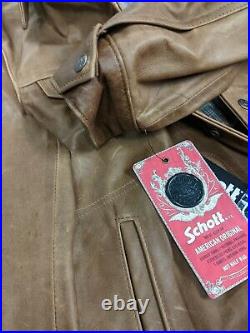 Schott Western Leather Coat (520) Cowhide Suede