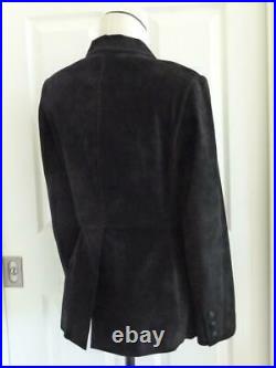 Scully Black Embroidered Suede Leather & Satin Western Blazer Jacket8=S/MVtg