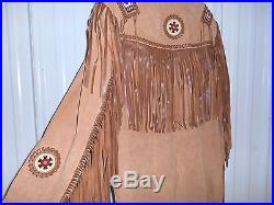 Scully Hand Laced Bead Trim Fringe Western Coat (Beaded Shoulder Strips) Size 38