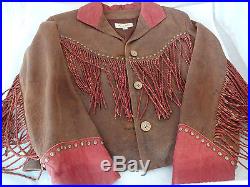 Scully Leather Fringe Women's Jacket Coat Distressed Leather Studded Western LG