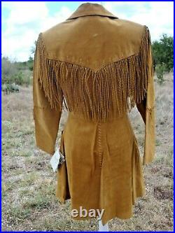 Scully Leather Fringed Western Coat Size 8