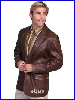 Scully Leather Mens Western Lambskin Blazer Chocolate Scully Leather Mens Western Lambskin Blazer Chocolate
