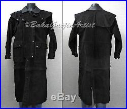 Scully Suede Leather Duster Western Steampunk Cowboy Gothic Biker Coat Jacket 40