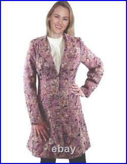 Scully Western Coat Womens Berry Jacquard Frock 8 Rose F0 721279