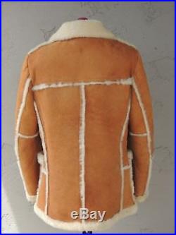 Sheepskin Shearling Leather & Fur Coat Marlboro Man Cowboy Western (40/M)
