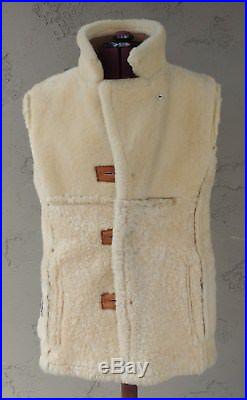 Sheepskin Shearling Leather & Fur Coat Marlboro Man Cowboy Western (40/M)