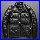 Stand-Collar-Mens-Short-Coat-Down-Jacket-Real-Leather-Cowhide-Zipper-Western-New-01-kfmj