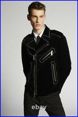 Studded Chic Velvet Jacket Designer Men Dsquared2 Size M