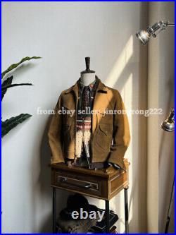 Suede Cowhide Washed To Make Old American Retro Western Jacket Suede Cowhide Washed To Make Old American Retro Western Jacket