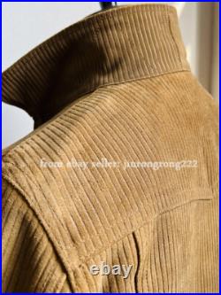 Suede Cowhide Washed To Make Old American Retro Western Jacket Suede Cowhide Washed To Make Old American Retro Western Jacket