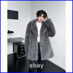 Suit Collar Fur Lamb Fur Cotton Coat Men's Thickened Short High-end Jacket Loose