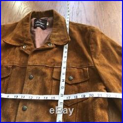 Swagger Western Wear Vintage Leather Trucker Cowhide Jacket 70s 60s Suede 46 L