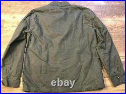 TELLASON British Waxed Canvas Lined Coverall Jacket Grey USA Chore Coat Medium