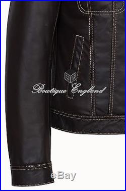 TRUCKER' 1280 Men's BROWN SKIPPER Classic Western Real CowHide Leather Jacket
