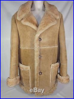 TRUMPETER VIntage MARLBORO MAN Sheepskin Coat Timeless Western Jacket Men's 42