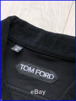 Tom Ford corduroy trucker western black denim jacket Size SMALL