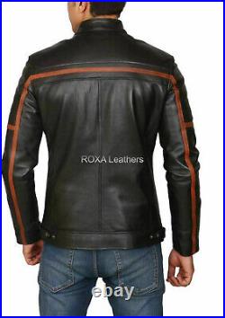 Trendy Men Genuine Sheepskin Real Leather Jacket Black Wedding Wear Western Coat