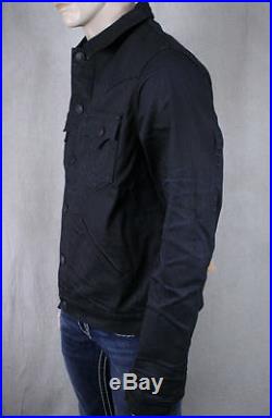 True Religion Jeans Denim JOHNNY western Jacket Black Rider coated MAC9020EL