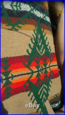 VINTAGE PENDLETON wool NAVAJO COAT JACKET LARGE WESTERN native american Indian