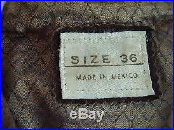 VINTAGE Western Suede Leather Fringe Jacket Coat Women's Size M Made Mexico
