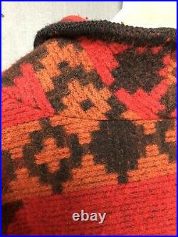 VIntage Woolrich Navajo Blanket Aztec Southwestern Wool Coat Jacket USA Size L