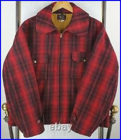 VTG 50s WOOLRICH Size 46 XL USA Made Wool Buffalo Plaid Mackinaw Jacket Coat