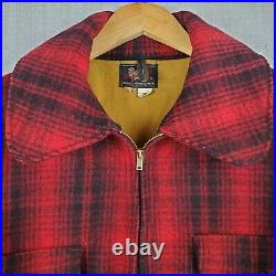 VTG 50s WOOLRICH Size 46 XL USA Made Wool Buffalo Plaid Mackinaw Jacket Coat