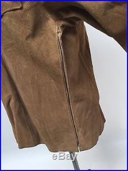 VTG Joo Kay Jo-O-Kay Suede Leather Western Rancher Jacket Brown Hippie