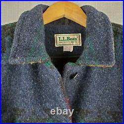 VTG LL BEAN USA Made Large Womens Wool Aztec Southwest Barn Chore Jacket Coat