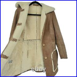 VTG NORM THOMPSON The Sheepskin Shop SHEARLING COAT Jacket 10 Womens Medium USA